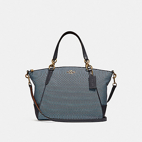 COACH SMALL KELSEY SATCHEL WITH LEGACY PRINT - BLUE/MULTI/LIGHT GOLD - F27576