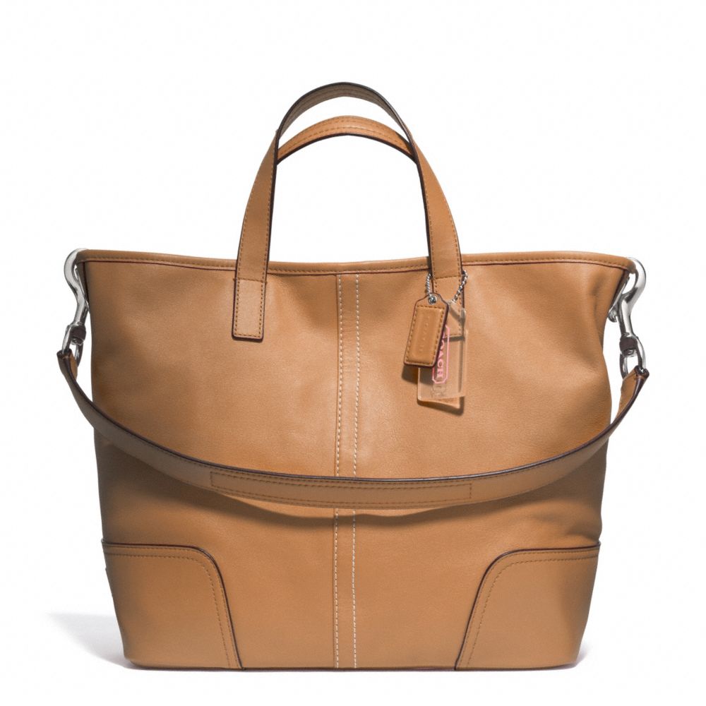 COACH F27728 HADLEY LEATHER DUFFLE SILVERNATURAL