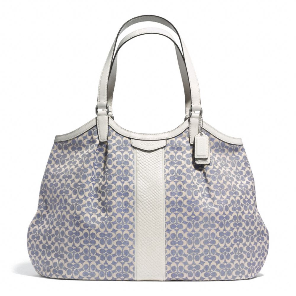 COACH SIGNATURE STRIPE JACQUARD SHOULDER BAG - ONE COLOR - F27734