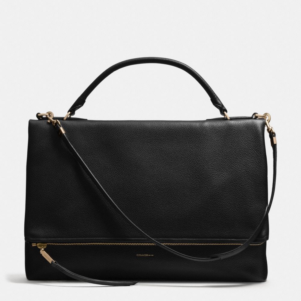 THE PEBBLED LEATHER URBANE BAG - COACH f28133 - LIGHT GOLD/BLACK