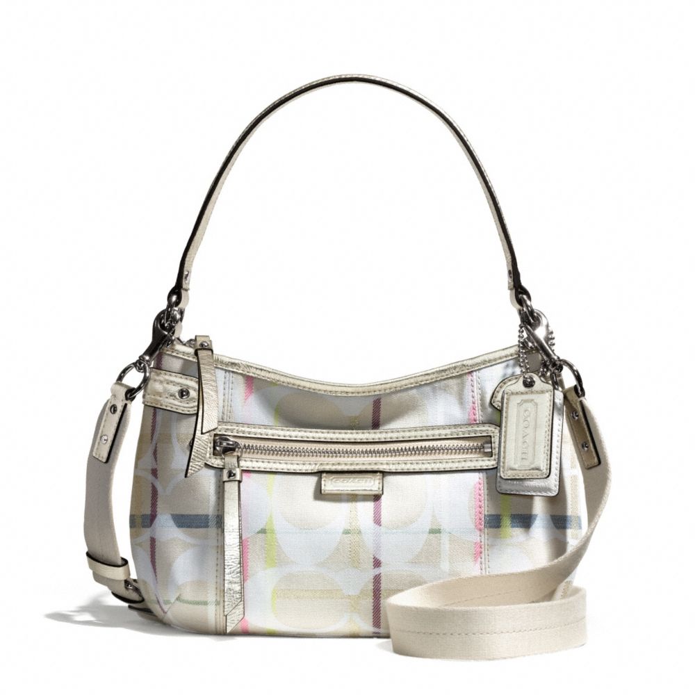 DAISY 24CM SIGNATURE TATTERSALL CROSSBODY - COACH f28210 - 28091