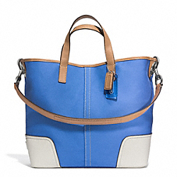 COACH HADLEY TWILL DUFFLE - SILVER/BRILLIANT BLUE - F28286