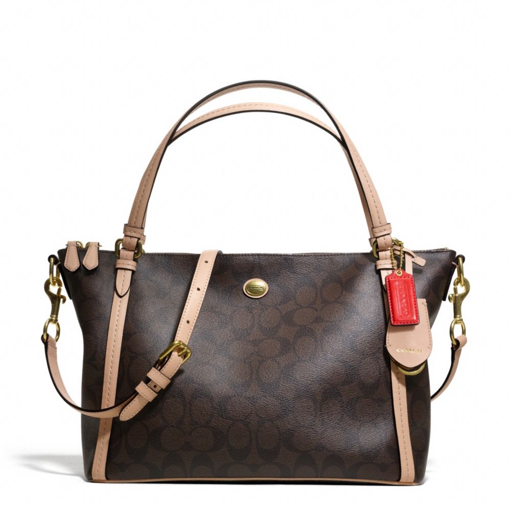 COACH F28366 PEYTON SIGNATURE EASTWEST CONVERTIBLE SHOULDER BAG