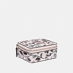 COACH JEWELRY BOX WITH SLEEPING ROSE PRINT - SILVER/MULTI - F28404