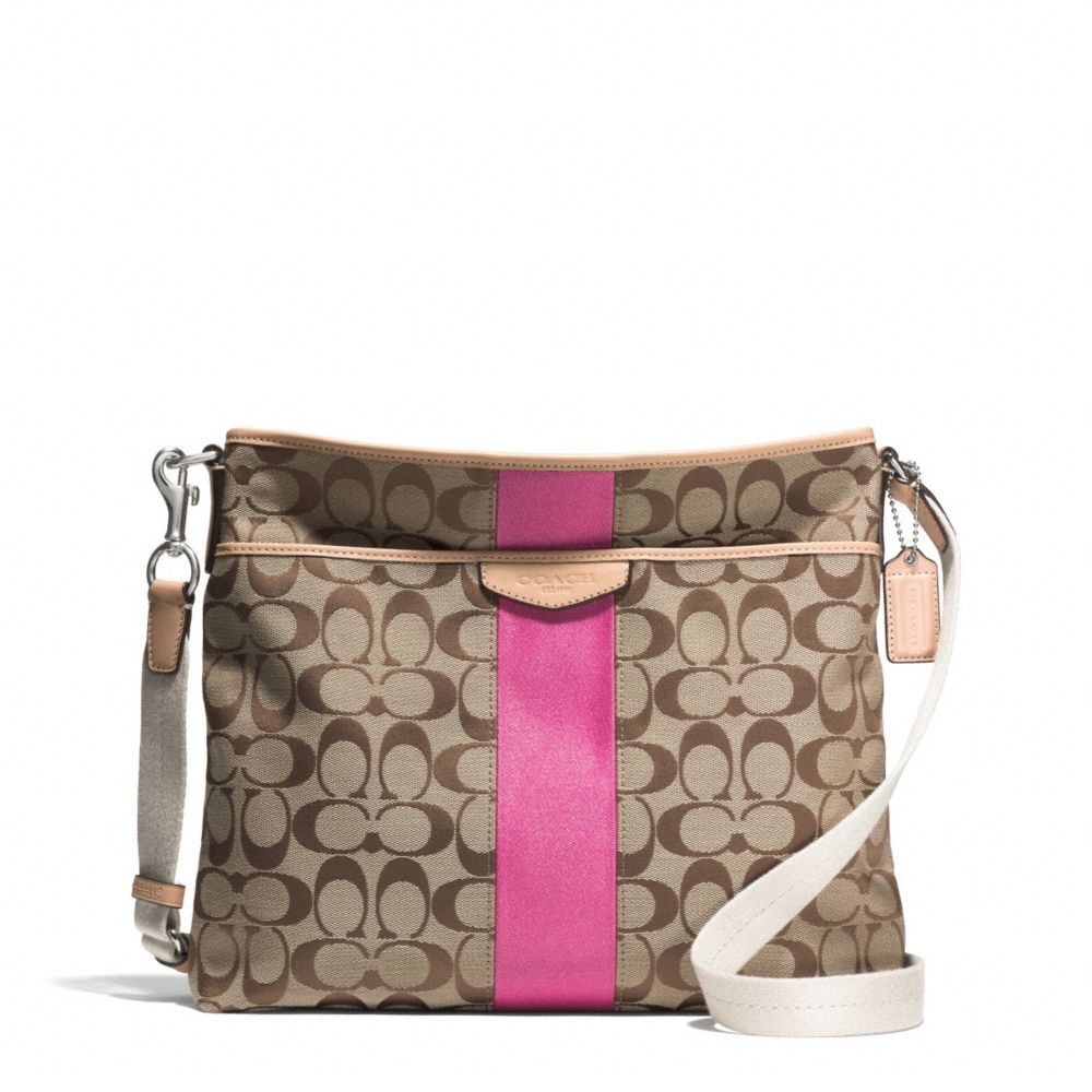 COACH SIGNATURE STRIPE 12CM FILE BAG - ONE COLOR - F28502