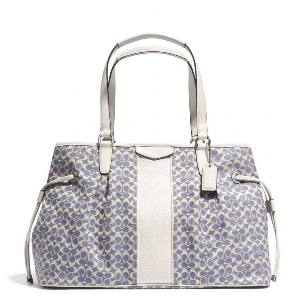 COACH SIGNATURE STRIPE JACQUARD DRAWSTRING CARRYALL - ONE COLOR - F28932