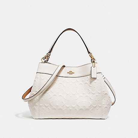 COACH SMALL LEXY SHOULDER BAG IN SIGNATURE LEATHER - CHALK/LIGHT GOLD - f28934