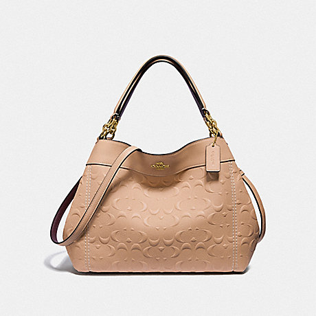 COACH SMALL LEXY SHOULDER BAG IN SIGNATURE LEATHER - BEECHWOOD/LIGHT GOLD - F28934