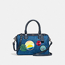 COACH MINI BENNETT SATCHEL WITH BLUE HAWAII PATCHES - SVM64 - F28957