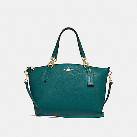 COACH SMALL KELSEY SATCHEL - DARK TURQUOISE/LIGHT GOLD - F28993