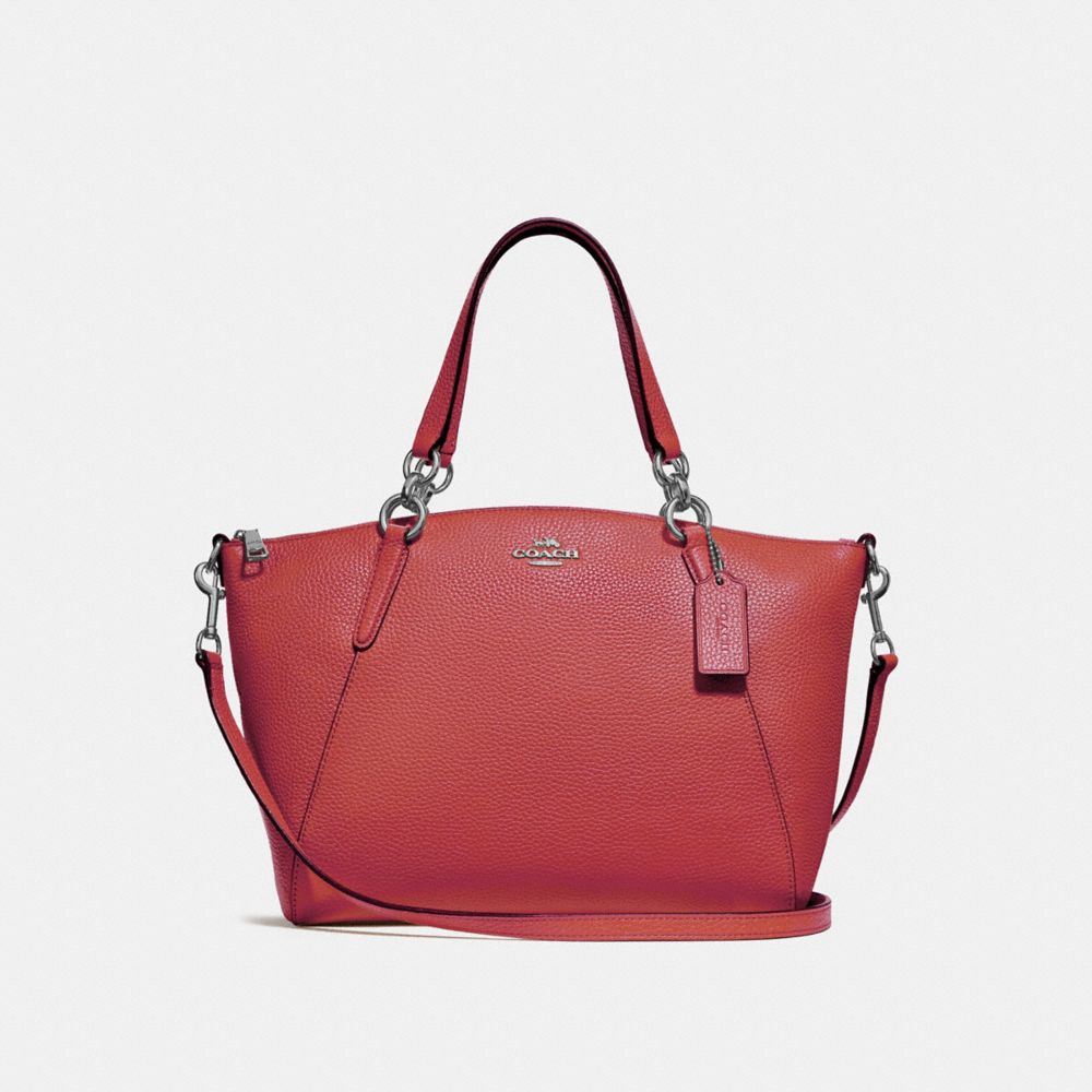 COACH SMALL KELSEY SATCHEL - WASHED RED/SILVER - F28993