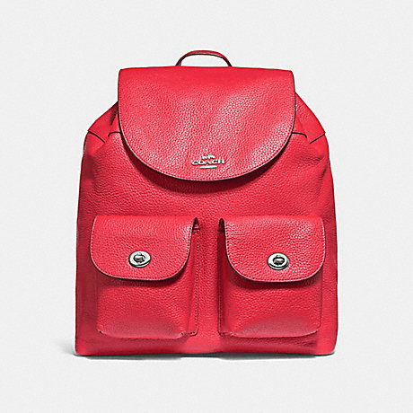 COACH BILLIE BACKPACK - BRIGHT RED/SILVER - f29008