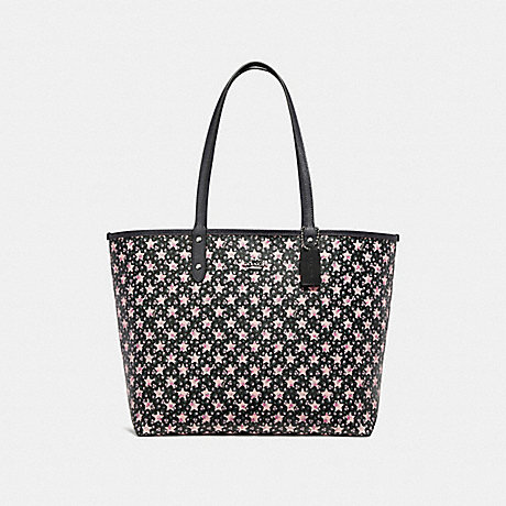 COACH REVERSIBLE CITY TOTE WITH STAR PRINT - MIDNIGHT MULTI/SILVER - f29017
