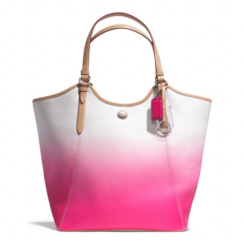 COACH PEYTON OMBRE TOTE - SILVER/POMEGRANATE - F29283