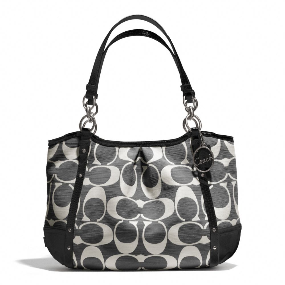 COACH ALEXANDRA CHAIN SHANTUNG TOTE - SILVER/BLACK/WHITE/BLACK - F29321