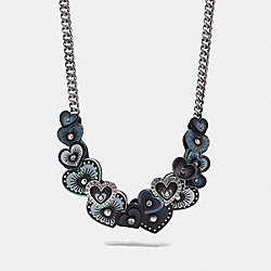 COACH HEART NECKLACE - MIDNIGHT NAVY MULTI/SILVER - F29532