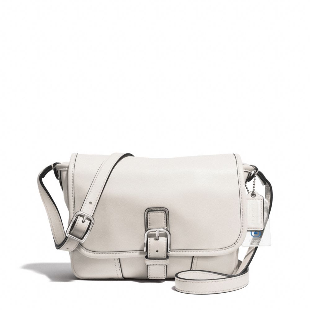 COACH HADLEY LEATHER FIELD BAG - SILVER/PARCHMENT - F29763