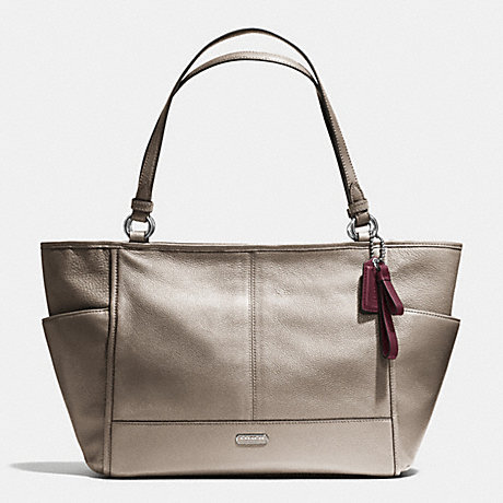 COACH PARK LEATHER CARRIE TOTE - SILVER/PEWTER - f29898