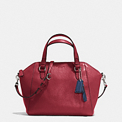 PARK LEATHER MINI SATCHEL - COACH f30281 - SILVER/CRIMSON