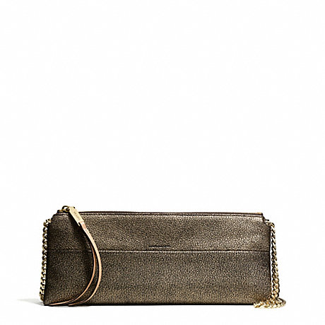 COACH THE METALLIC LEATHER EAST/WEST HIGHRISE SHOULDER BAG - GOLD/GOLD - f30369