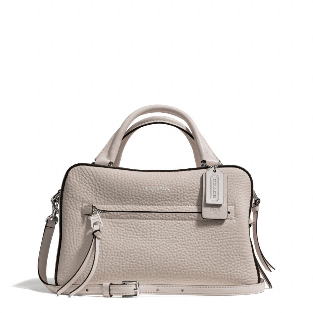 COACH BLEECKER PEBBLED LEATHER SMALL TOASTER SATCHEL - SILVER/ECRU - F30446