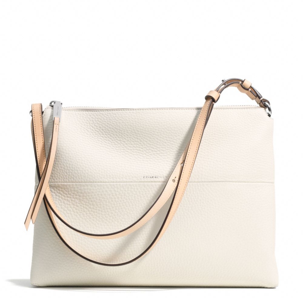 COACH THE PEBBLED LEATHER HIGHRISE - UE/IVORY/VACHETTA - F30472