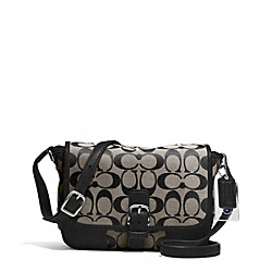 HADLEY SIGNATURE FIELD BAG - COACH f30601 - SILVER/BLACK/WHITE/BLACK