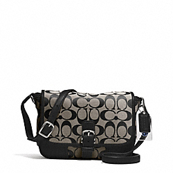 COACH HADLEY SIGNATURE FIELD BAG - SILVER/BLACK/WHITE/BLACK - F30601