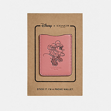 COACH POCKET STICKER WITH ROLLERSKATE MINNIE MOUSE - Vintage Pink - f30799