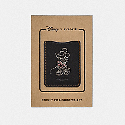 COACH POCKET STICKER WITH POSING MINNIE MOUSE - BLACK - F30853