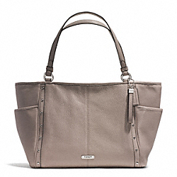 PARK STUDDED CARRIE TOTE - COACH f31286 - SILVER/PUTTY