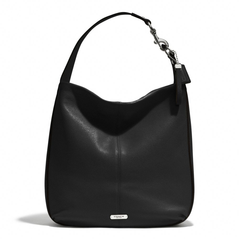 COACH PARK AVERY STUDDED HOBO - SILVER/BLACK - F31287