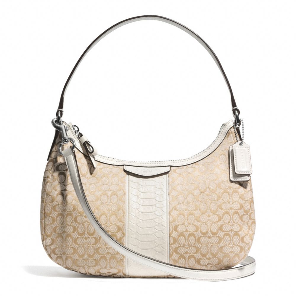 SIGNATURE STRIPE DEMI CROSSBODY - COACH F31310 - ONE-COLOR