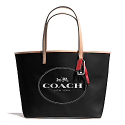 COACH METRO HORSE AND CARRIAGE TOTE - SILVER/BLACK - F31315