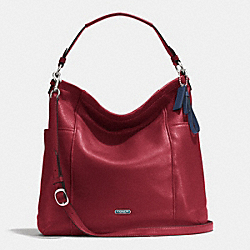 COACH PARK LEATHER HOBO - SILVER/CRIMSON - F31323