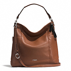 COACH PARK LEATHER HOBO - SILVER/SADDLE - F31323