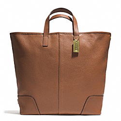 HADLEY LUXE GRAIN LEATHER LARGE DUFFLE - COACH f31328 - BRASS/SADDLE