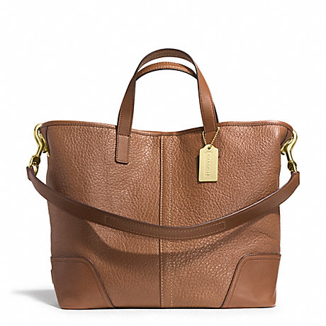 COACH HADLEY LUXE GRAIN LEATHER DUFFLE - BRASS/SADDLE - f31334