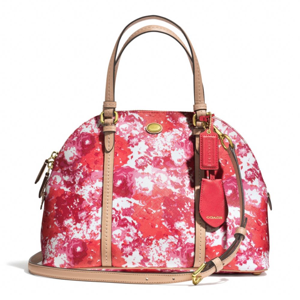 PEYTON FLORAL DOMED SATCHEL - COACH f31341 - 32725