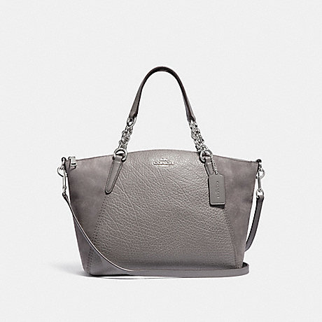 COACH SMALL KELSEY CHAIN SATCHEL - HEATHER GREY/SILVER - F31410
