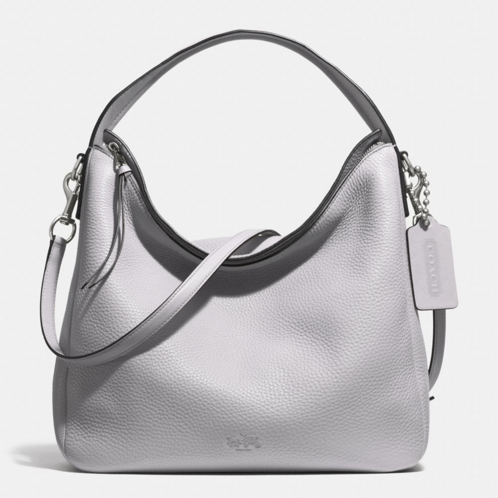 BLEECKER PEBBLED LEATHER SULLIVAN HOBO - COACH f31623 -  SILVER/SOAPSTONE