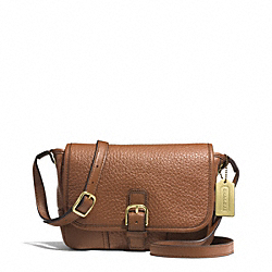 COACH HADLEY LUXE GRAIN LEATHER FIELD BAG - BRASS/SADDLE - F31664