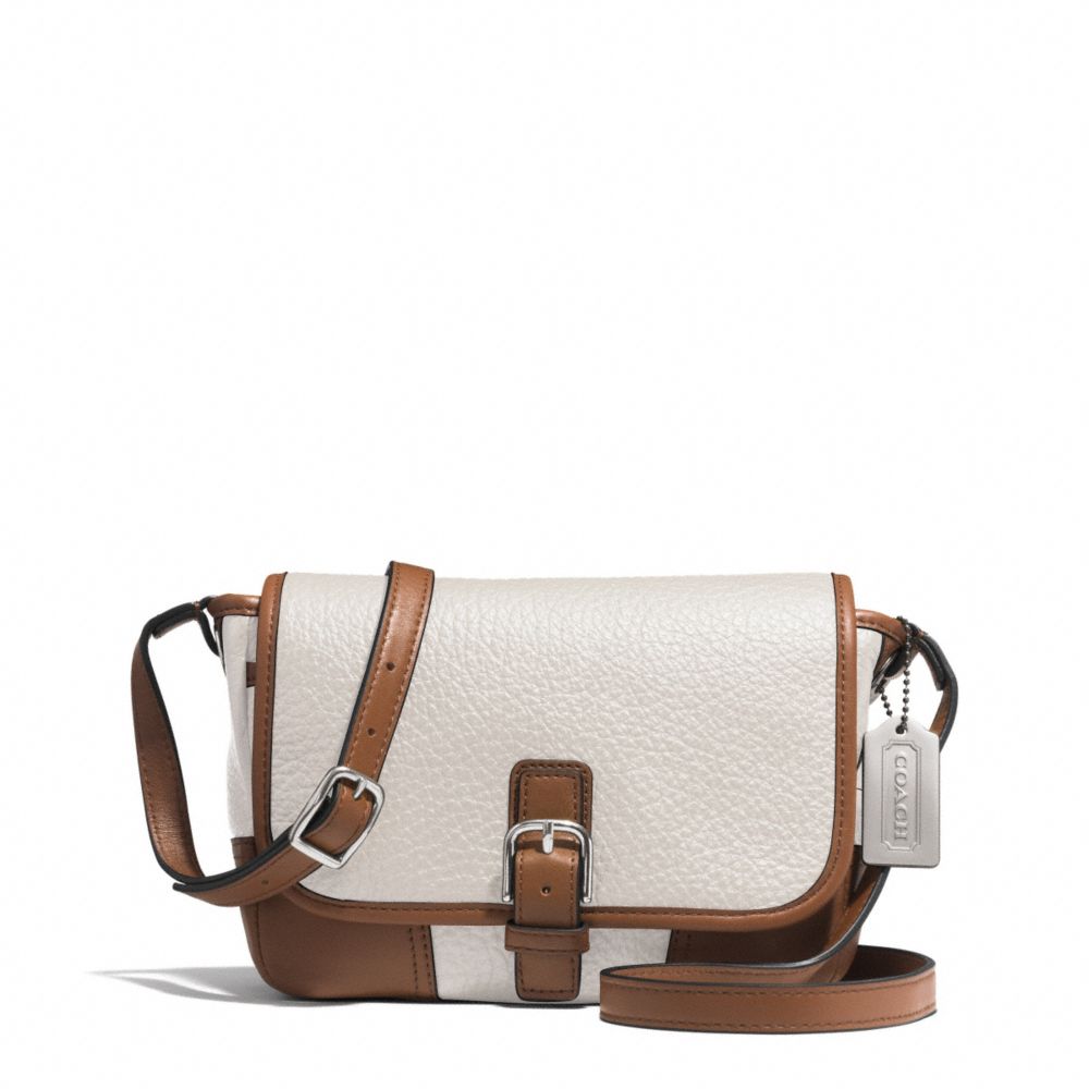 HADLEY LUXE GRAIN LEATHER FIELD BAG - COACH f31664 - SILVER/IVORY