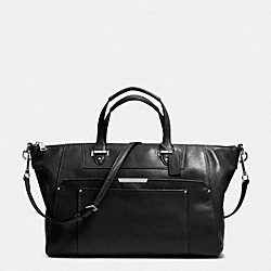 TAYLOR LEATHER ELISE ZIP TOP SATCHEL - COACH f31847 - SILVER/BLACK