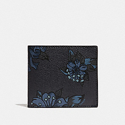 COACH DOUBLE BILLFOLD WALLET WITH HAWAIIAN LILY PRINT - F23 - F32304