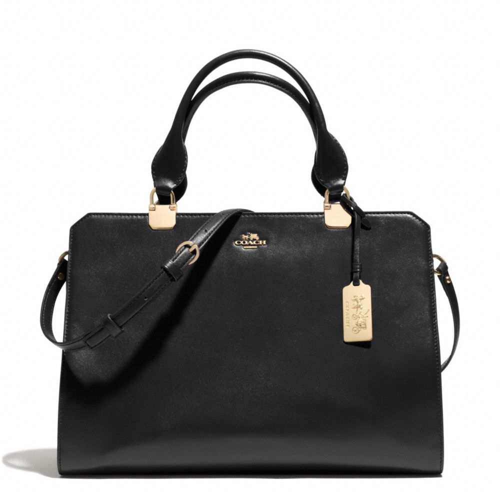 MADISON LEATHER LEXINGTON CARRYALL - COACH f32331 - LIGHT GOLD/BLACK