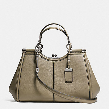 COACH MADISON TEXTURED LEATHER PINNACLE CARRIE SATCHEL - QBD1R - f32377