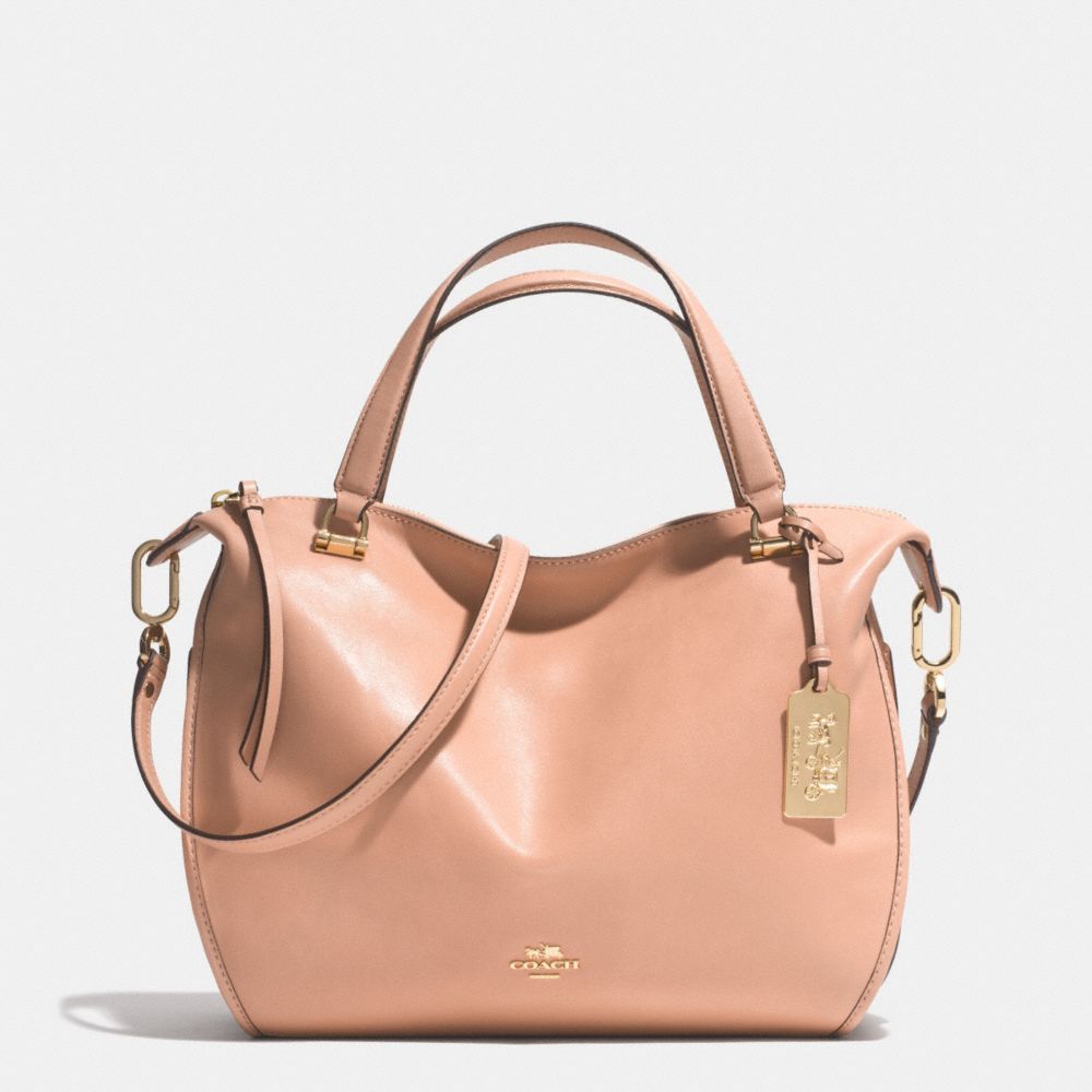 COACH MADISON SMYTHE SATCHEL IN LEATHER - LIGHT GOLD/ROSE PETAL - F32405