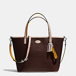 METRO LEATHER SMALL TOTE - COACH f32462 - SILVER/MAHOGANY