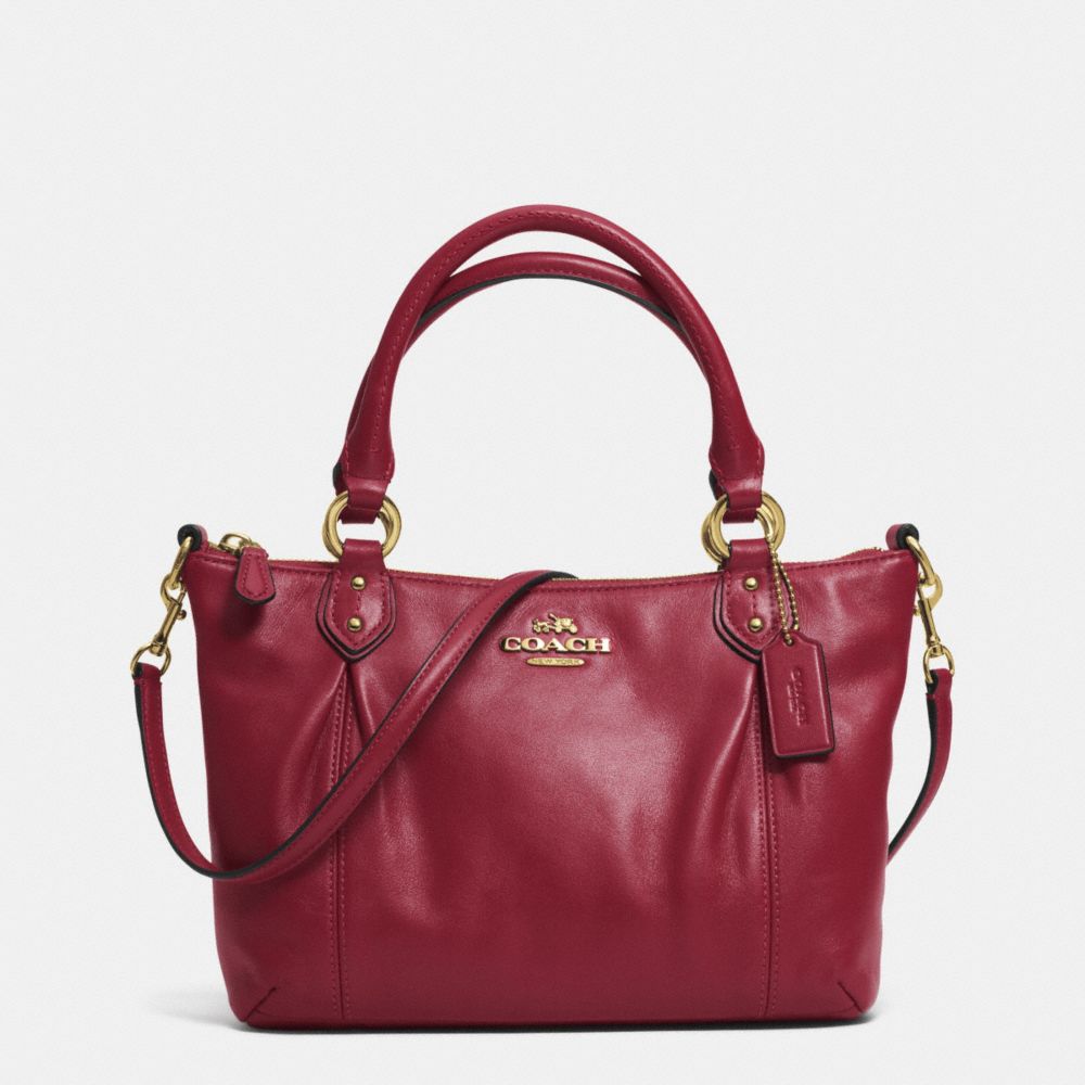 COACH COLETTE LEATHER MINI FASHION SATCHEL - IM/CRIMSON - F32947